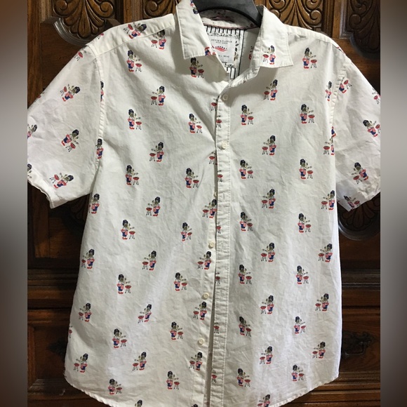 DENIM & FLOWER Mens patriotic Shirt. - Picture 11 of 13